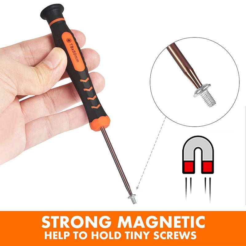 TECKMAN T8 Torx Screwdriver,TECKMAN TR8 Torx Security Screwdriver for Macbook,HDD,PS3,PS4,Xbox one and Xbox 360 Controllers Repair - Image 2